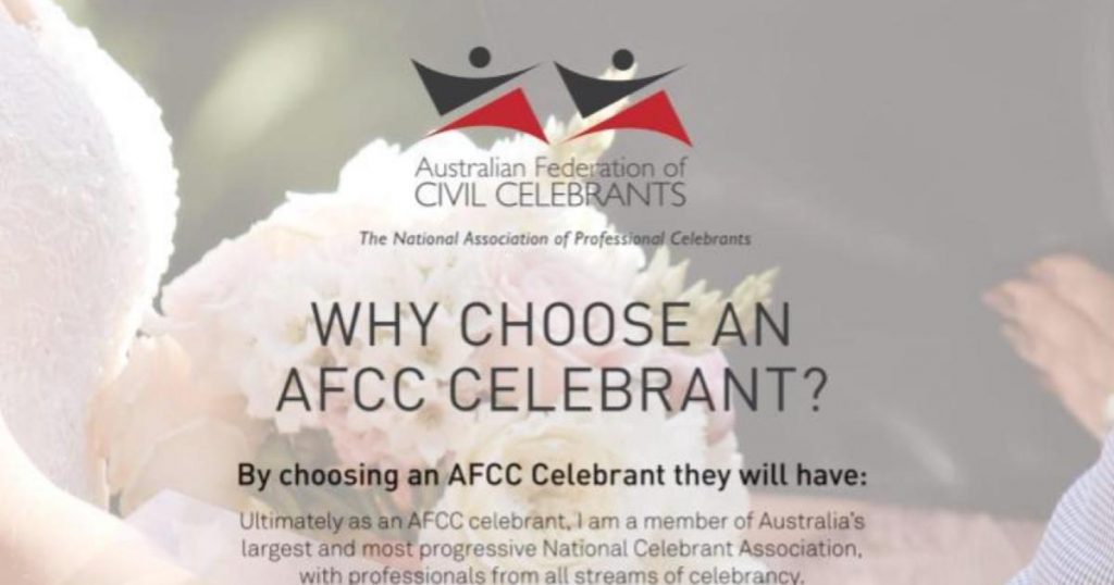 Why choose an AFCC Celebrant?