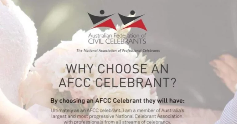 why choose an afcc registered celebrant joy williams